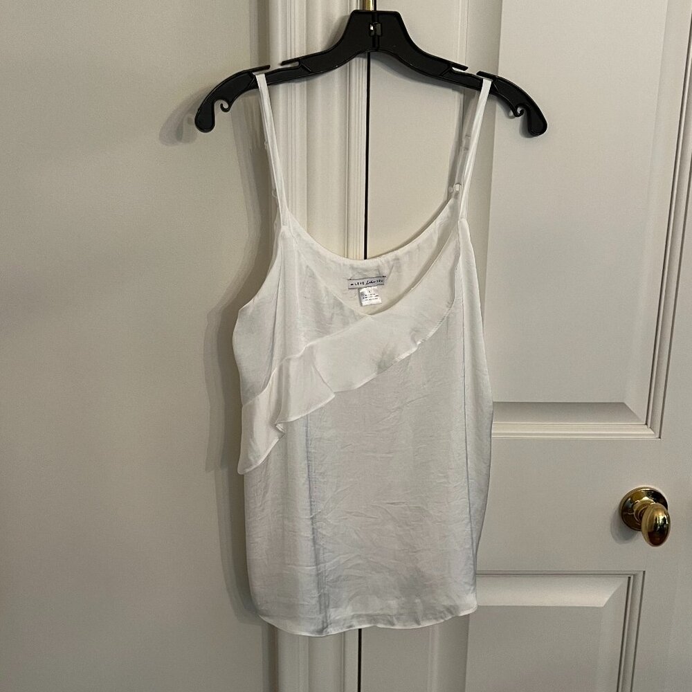 A Love Like You White Ruffle Tank